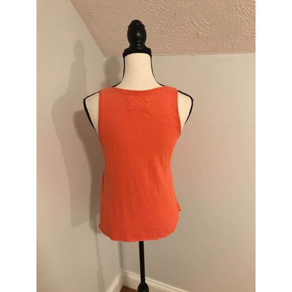 by Anthropologie Orange Raw Hem Tank Top - Size Extra Small - Picture 3 of 9